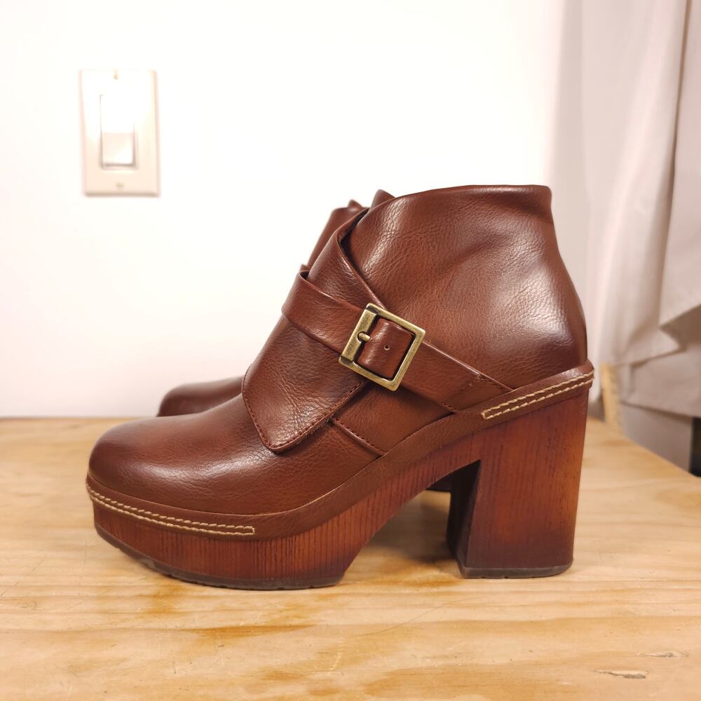 Korks Stacey Platform Ankle Boots Brown Sz 6 - Picture 2 of 11